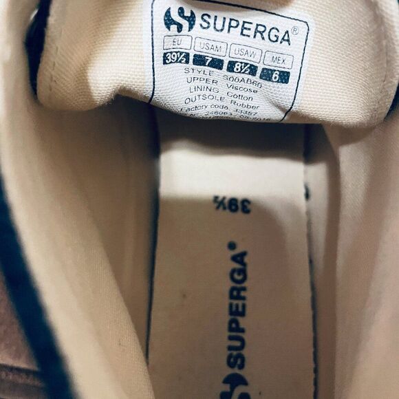 Rare Blue Velvet Dahlia Superga high tops womens 39.5 EUR 8.5 US, 7 US Mens - Picture 6 of 7